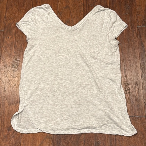 Heather Gray V-Neck Women's Top - Picture 6 of 8